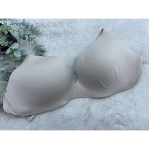 CACIQUE Women's Nude Simply Wire free Plunge Bra Padded Size 34DD  Beige
